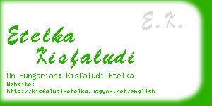 etelka kisfaludi business card